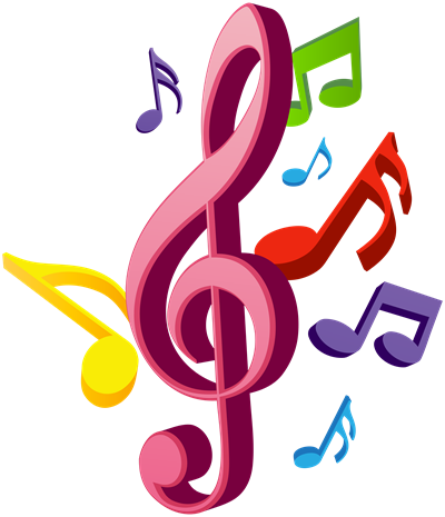 Colorful music notes