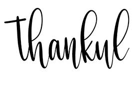 Thankful religious wall sign in black cursive lettering
