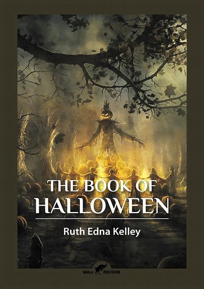 Book cover of 'The Book of Halloween' with a spooky scene and title text.