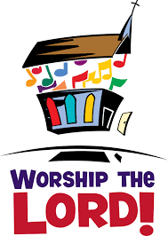 Worship the Lord religious wall sign with colorful music notes